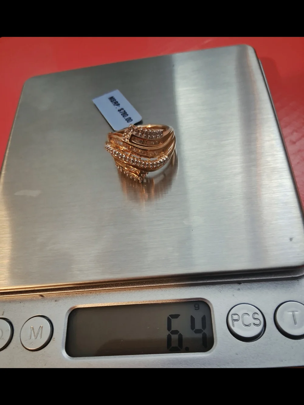 SUN RL 925 Sterling Silver 0.25 CTTW Natural Diamond Ring Size 7